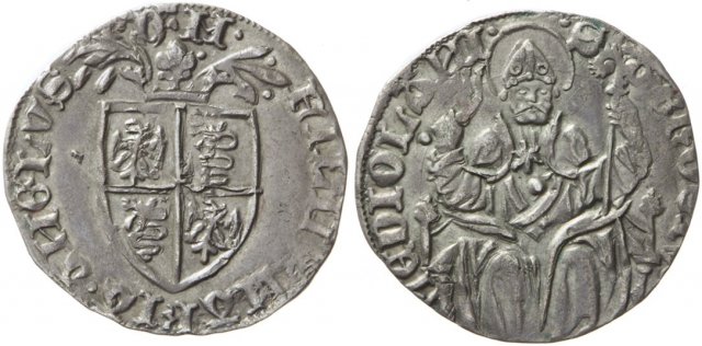 Grosso da 2 Soldi (scudo e Santo II tipo) 1412-1447 (Milano)