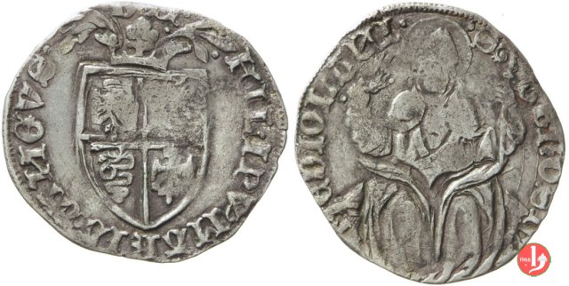 Grosso da 2 Soldi (scudo e Santo II tipo) 1412-1447 (Milano)