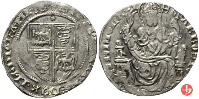 Grosso da 2 Soldi (scudo e Santo I tipo) 1412-1447 (Milano)