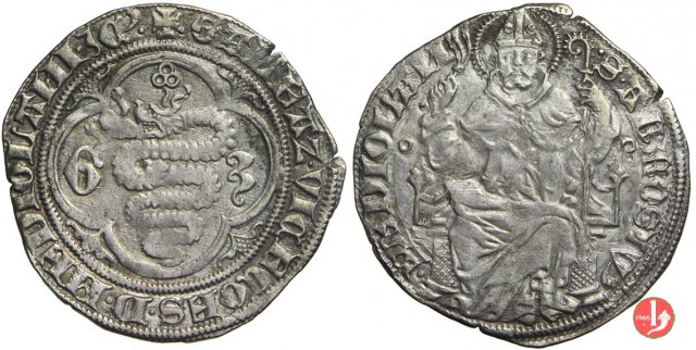 Grosso o Pegione (tipo con biscione) 1395-1402 (Milano)