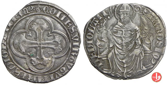 Grosso o Pegione (tipo con croce) 1395-1402 (Milano)