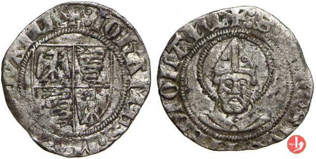Soldo (tipo con scudetto e Santo) 1402-1412 (Milano)