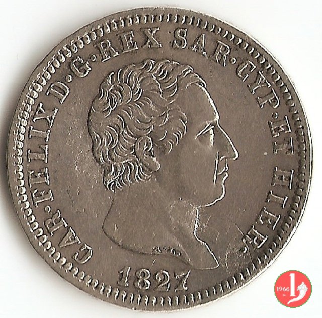 2 lire 1827 (Torino)