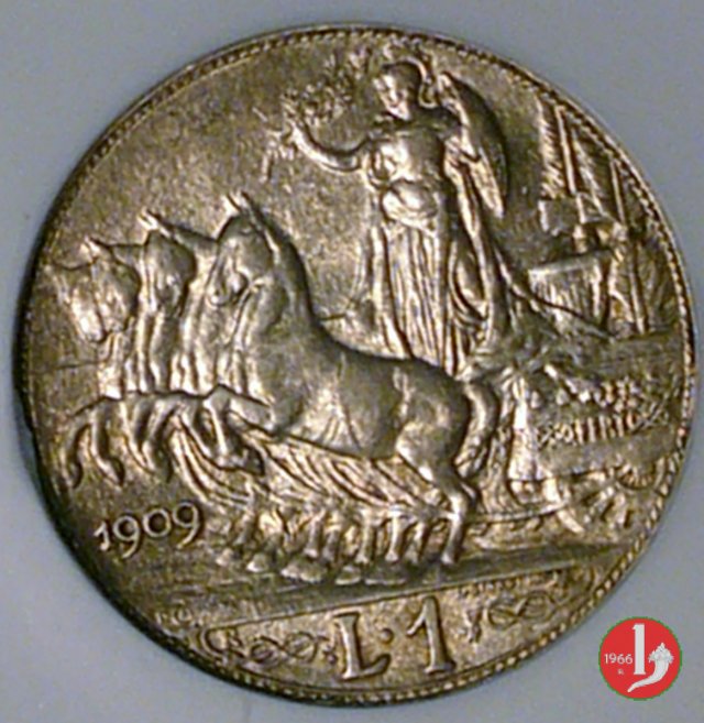 1 lira quadriga veloce 1909 (Roma)