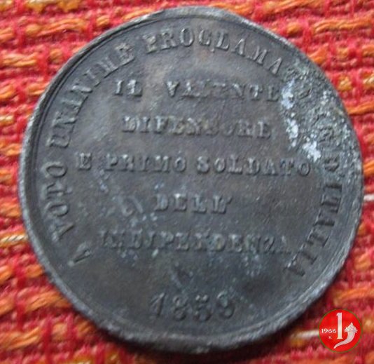 A voto unanime proclamato Re d'Italia 24mm 1859