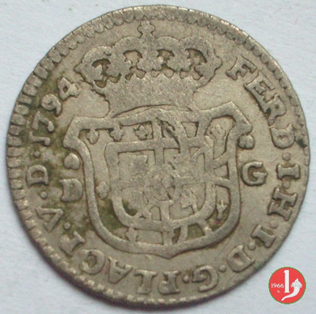 1/4 di lira di Piacenza 1794 (Parma)