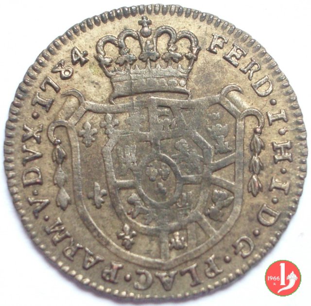 Mezza lira di Piacenza 1784 (Parma)