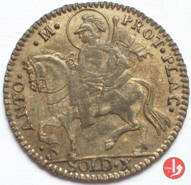 Mezza lira di Piacenza 1784 (Parma)