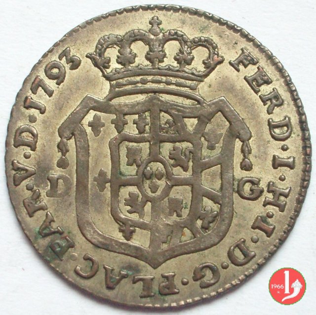 Mezza lira di Piacenza 1793 (Parma)