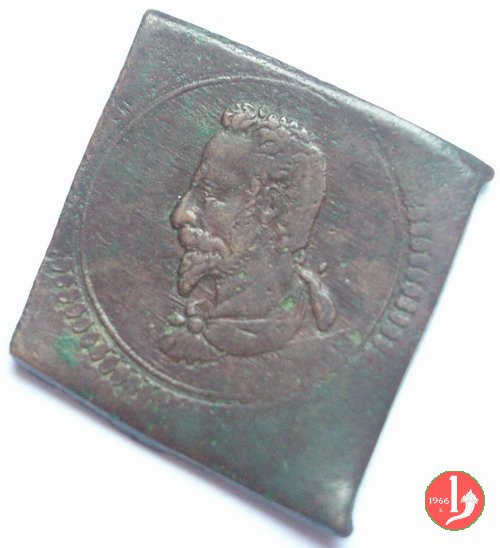 tessera rettangolare con il doppio busto 1586-1592