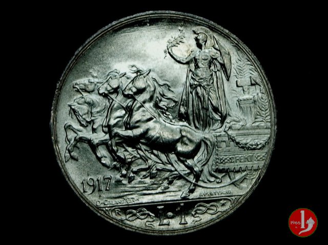 1 lira quadriga briosa 1917 (Roma)