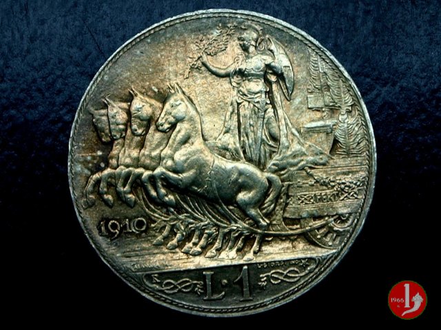 1 lira quadriga veloce 1910 (Roma)