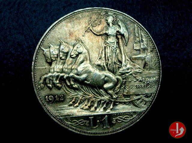 1 lira quadriga veloce 1912 (Roma)