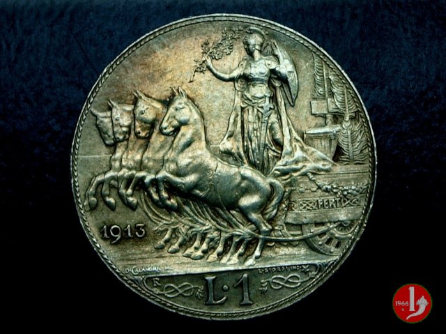 1 lira quadriga veloce 1913 (Roma)