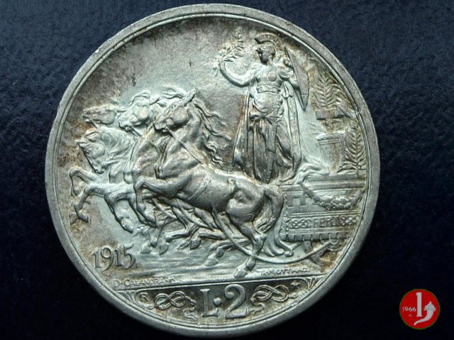 2 lire quadriga briosa 1915 (Roma)