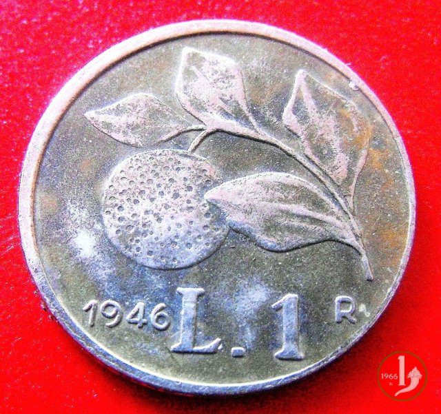 1 lira arancia 1946