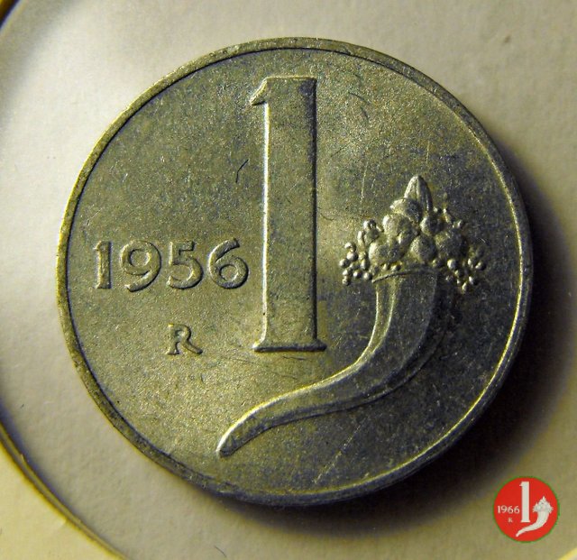 1 lira cornucopia 1956 (Roma)