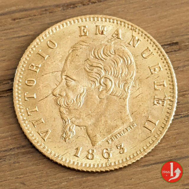 5 lire oro 1863 (Torino)