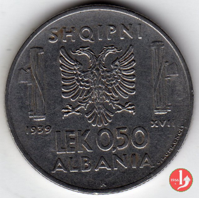 0,50 lek 1939 (Roma)