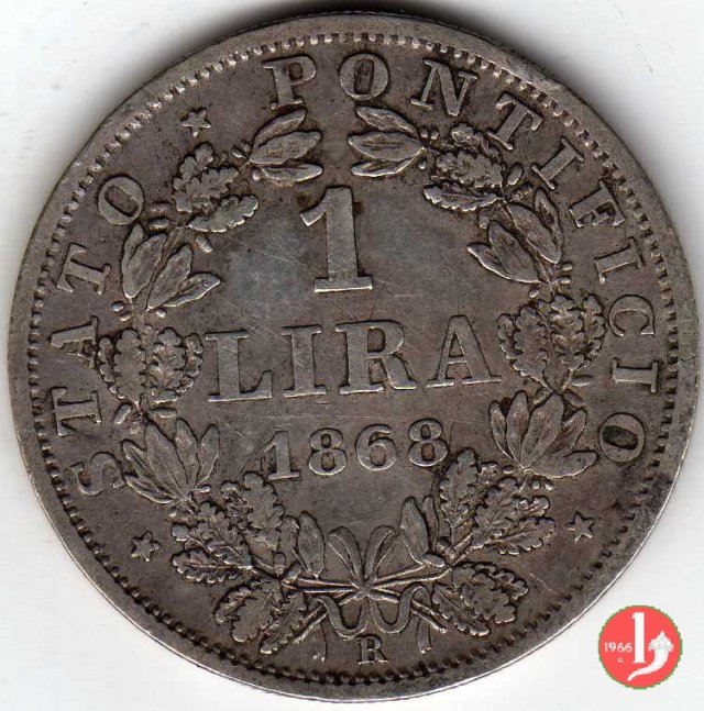 1 lira 1868 (Roma)