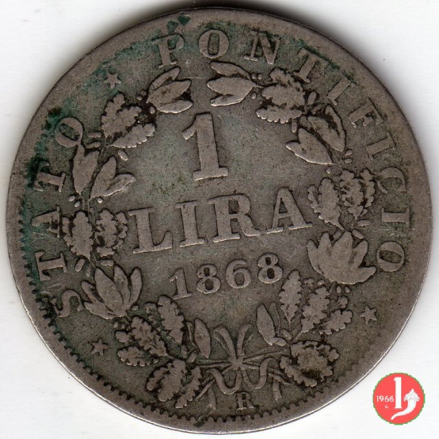 1 lira 1868 (Roma)