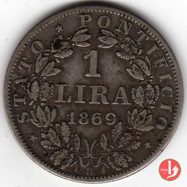 1 lira 1869 (Roma)