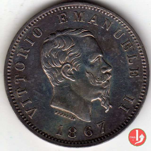 1 lira stemma 1867 (Milano)