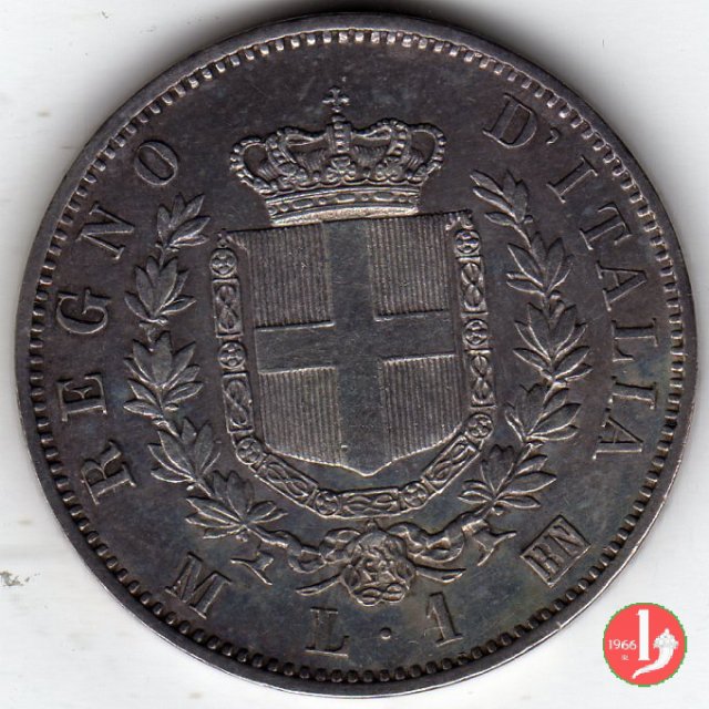 1 lira stemma 1867 (Milano)