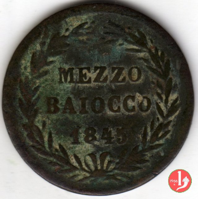 Mezzo Baiocco 1845 (Roma)