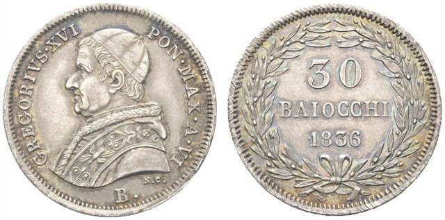 30 Baiocchi (Testone) 1836 (Bologna)