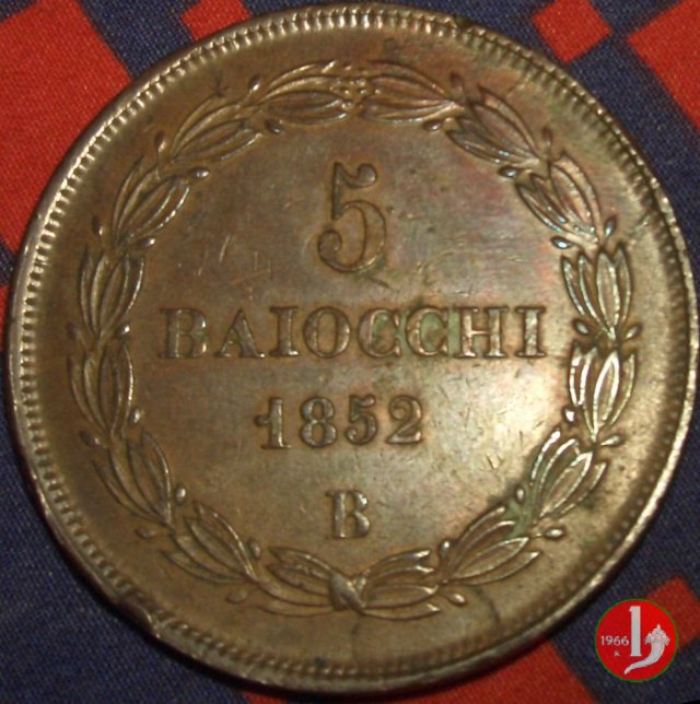 5 baiocchi 2° tipo 1852 (Bologna)