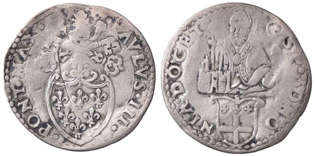 quarto di paolo o mezzo carlino 1538-1549 (Bologna)