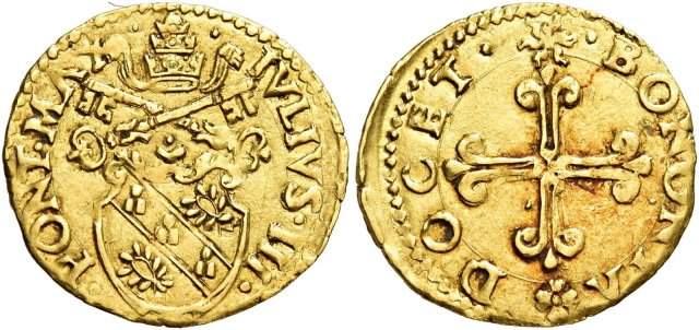 mezzo scudo d'oro 1550-1555 (Bologna)