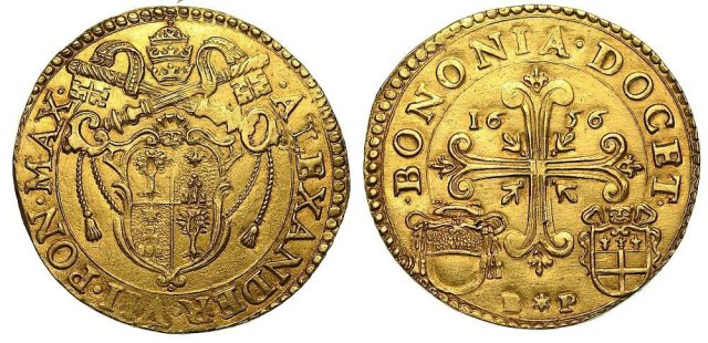 quadrupla o doblone 1656 (Bologna)