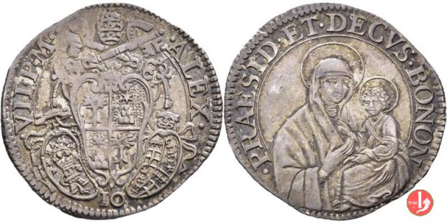 mezza lira 1662-1665 (Bologna)