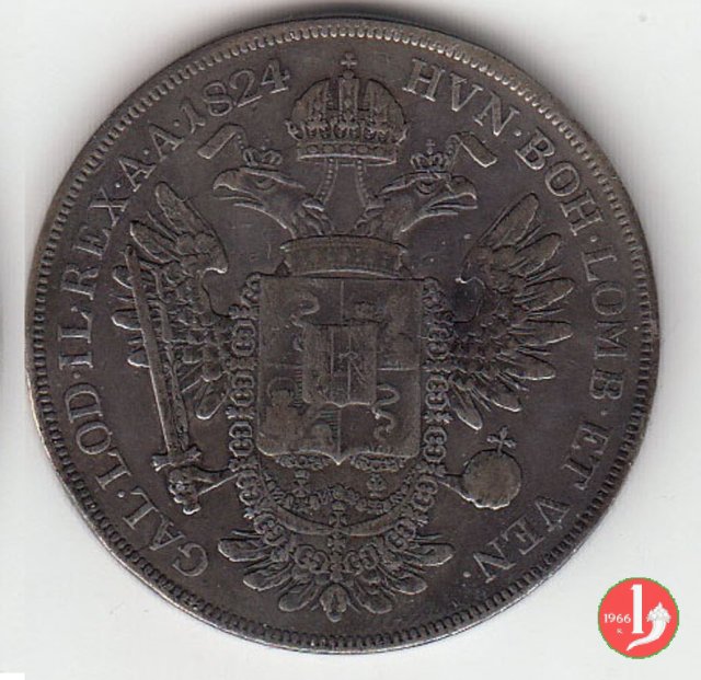 scudo nuovo da 6 lire 1824 (Venezia)