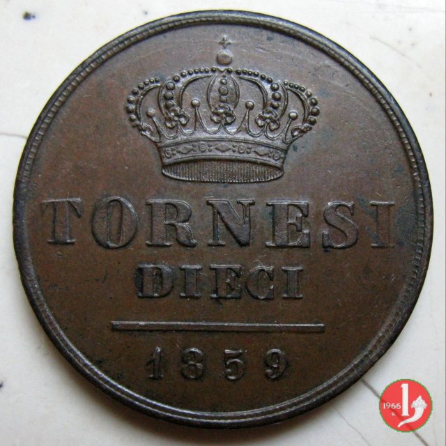 10 Tornesi 1859 (Napoli)