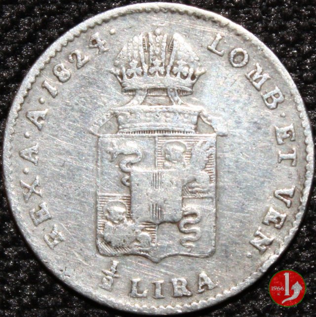 1/2 lira 1824 (Milano)