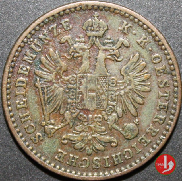 1 Kreuzer o 1 Carantano 1858 (Milano)