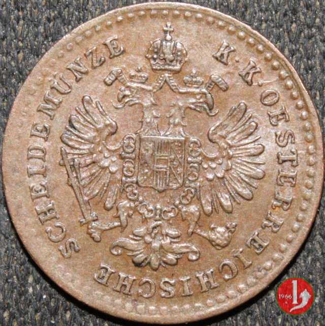 5/10 di Kreuzer o 1 Carantano 1858 (Venezia)