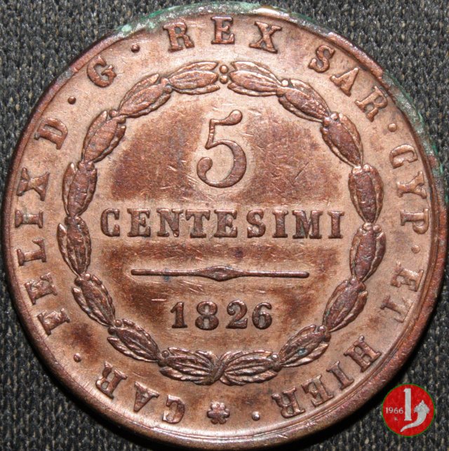 5 centesimi 1826 (Torino)