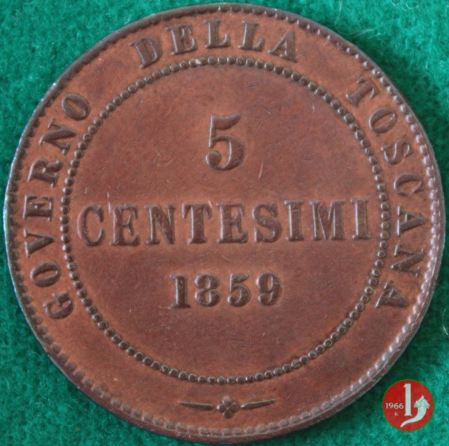 5 centesimi - governo popolare della Toscana 1859 (Birmingham)