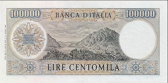 100.000 lire Alessandro Manzoni 1979