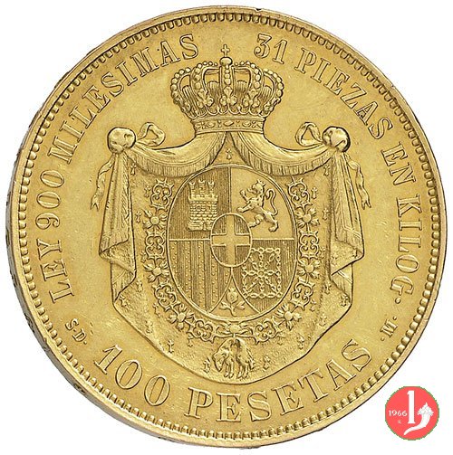 100 pesetas 1871 (Madrid)