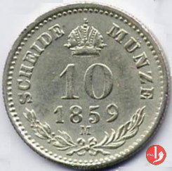 10 Kreuzer o 10 Carantani 1859 (Milano)