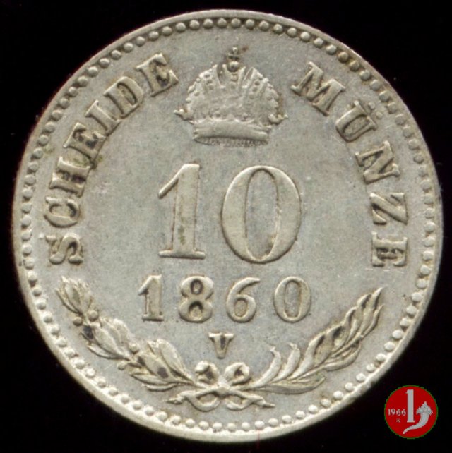 10 Kreuzer o 10 Carantani 1860 (Venezia)