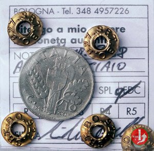 10 centesimi impero acmonital 1943 (Aosta)