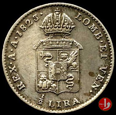 1/2 lira 1823 (Milano)