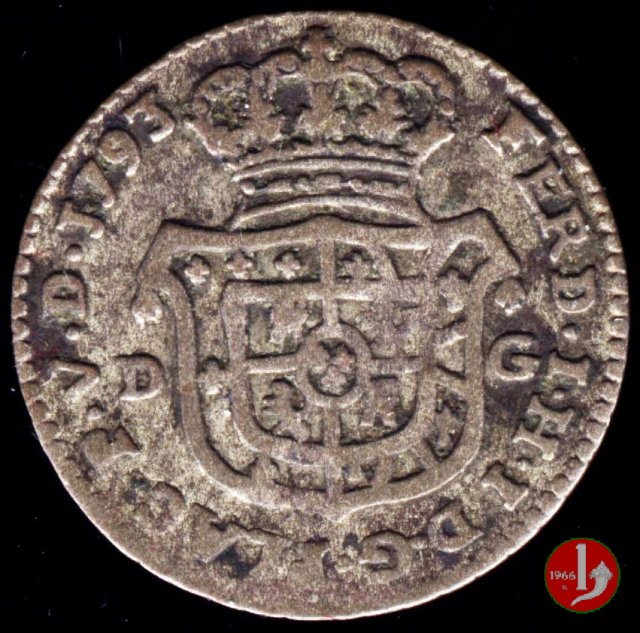 1/4 di lira di Piacenza 1793 (Parma)