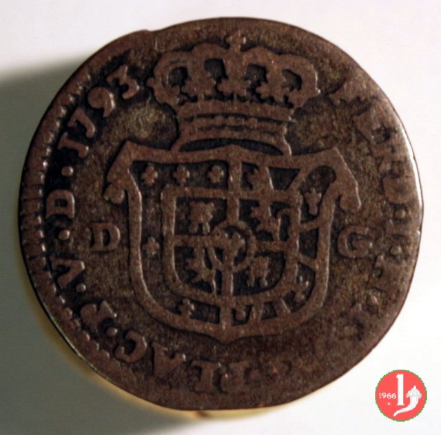 1/4 di lira di Piacenza 1793 (Parma)